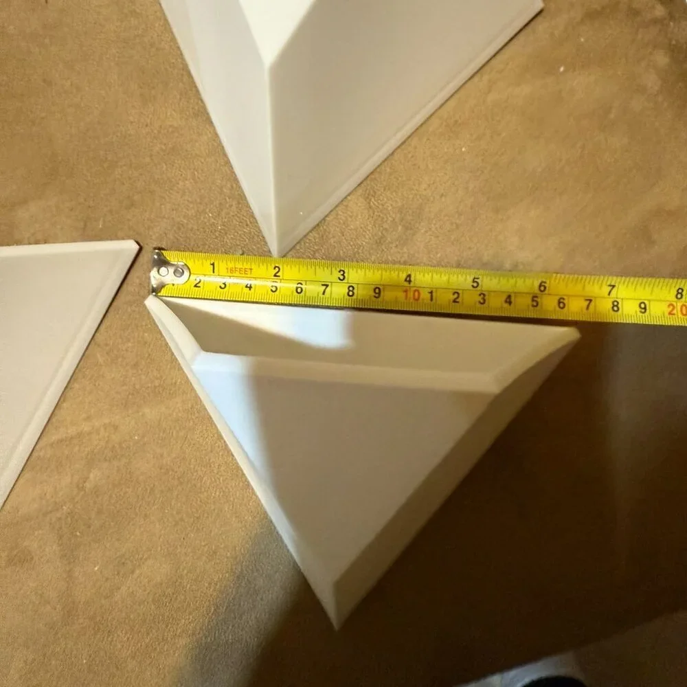 Wall Hanging decorative planters - white plastic - Qty 3